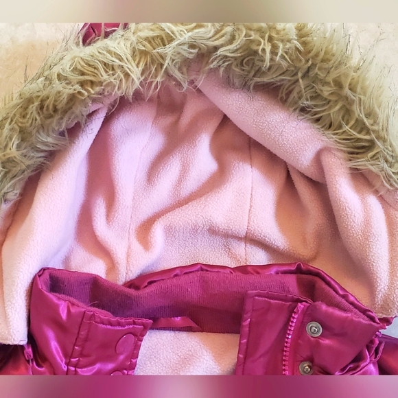 CALVIN KLEIN Y2K PUFFER BOMBER JACKET SATIN FUCHSIA L - Picture 3 of 6